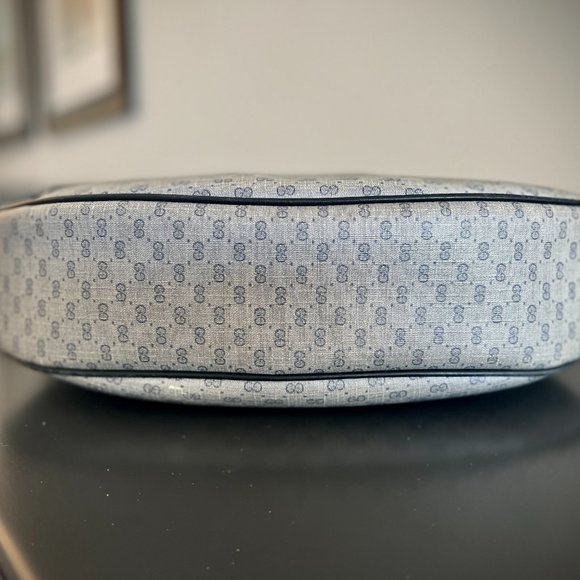 Gucci GG Vintage Hobo in Micro Monogram Canvas Navy/Gray - Picture 5 of 13